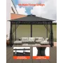 Udskiftning Mesh Gazebo Netting Screen til 10x13x6,8 ft Patio