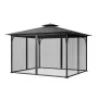 Gazebo Netting Replacement, Fit Most 10 x 13 x 6.8 FT Gazebo Curtain, Outdoor Garden Net, 4-Panel Sidewall Mesh Net, Patio Midge