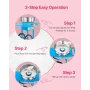 Electric Cotton Candy Machine with Cart, 1000W Commercial Candy Floss Maker with 52cm Stainless Steel Bowl, Sugar Scoop, and Dra