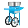 Electric Cotton Candy Machine with Cart, 1000W Commercial Candy Floss Maker with 52cm Stainless Steel Bowl, Sugar Scoop, and Dra