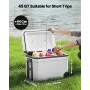 Bærbar køler 45 Qt Wheeled Cooler 64 kan kapacitet med kopholder