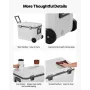 Portable Cooler, 45 QT Wheeled Cooler with Ice Retention, Heavy-Duty Handles and Cup Holder, Lightweight Rigid Material Insulate