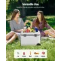 Portable Cooler, 45 QT Wheeled Cooler with Ice Retention, Heavy-Duty Handles and Cup Holder, Lightweight Rigid Material Insulate