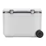 Portable Cooler, 45 QT Wheeled Cooler with Ice Retention, Heavy-Duty Handles and Cup Holder, Lightweight Rigid Material Insulate