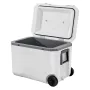 Portable Cooler, 45 QT Wheeled Cooler with Ice Retention, Heavy-Duty Handles and Cup Holder, Lightweight Rigid Material Insulate