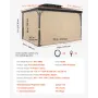 Gazebo Curtains Outdoor, 13' x 10' x 7' Gazebos, 4-Panel Sidewall Gazebo Privacy Curtains with Zippers, Outdoor Curtain Replacem