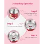 Electric Cotton Candy Machine, 1000W Commercial Candy Floss Maker with 52cm in Stainless Steel Bowl, Sugar Scoop, and Drawer, Ea