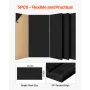 5 Pack Acoustic Panels with Self Adhesive, 47.2 x 23.6 x 0.4 inch Sound Proof Foam Panels, Polyester Fiber Soundproof Wall Panel