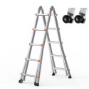 Telescoping Ladder A Frame 16.7 FT Extension Multi-Function for Homework