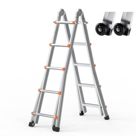Telescoping Ladder A Frame 16.7 FT Extension Multi-Function for Homework