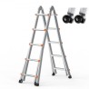 Telescoping Ladder A Frame 16.7 FT Extension Multi-Function for Homework