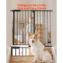 Baby Gate, 26-40 Inches Adjustable Width, 36 Inches High Dog Gate, Easy Step Walk Thru, for Child Pet Security, Pressure Mount K