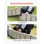 Faux Stone Landscape Edging, 47.2 x 9 in Realistic Lawn Edging, Flexible Brick-Sized Garden Edging Border with Anchoring Spikes,