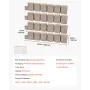 Faux Stone Landscape Edging, 47.2 x 9 in Realistic Lawn Edging, Flexible Brick-Sized Garden Edging Border with Anchoring Spikes,