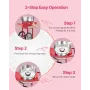 Electric Cotton Candy Machine with Cart, 1000W Commercial Candy Floss Maker with 52cm Stainless Steel Bowl, Sugar Scoop, and Dra