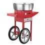 Electric Cotton Candy Machine with Cart, 1000W Commercial Candy Floss Maker with 52cm Stainless Steel Bowl, Sugar Scoop, and Dra