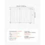 Baby Gate, 29.5-43 Inches Adjustable Width, 28 Inches High Dog Gate, No Threshold Bar, Easy Step Walk Thru, for Child Pet Securi