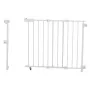 Baby Gate, 29.5-43 Inches Adjustable Width, 28 Inches High Dog Gate, No Threshold Bar, Easy Step Walk Thru, for Child Pet Securi
