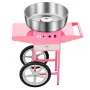 Electric Cotton Candy Machine with Cart, 1000W Commercial Candy Floss Maker with 52cm in Stainless Steel Bowl, Sugar Scoop, and 
