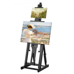 Studio H-Frame Easel har lærredskunst op til 77 "Beechwood Artists Easel