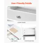Small Desk with Drawers, Kids Desk for Bedroom, Modern Simple Study Table for Drawing, Reading, Writing, Rectangle MDF Furniture