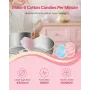 Electric Cotton Candy Machine, 1000W Commercial Candy Floss Maker with 52cm in Stainless Steel Bowl, Sugar Scoop, and Drawer, Ea