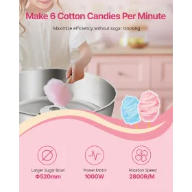 Kommerciel bomuldsgodteri Machine Sugar Floss Maker 1000W til festblå