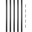 Deck Balusters, 101 Pack Metal Deck Spindles, 26 "X0.75" Trappe Baluster med skruer, aluminiumslegeringsdækræk til træ til træ