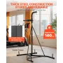 2 in 1 Punching Bag Stand, Steel Heavy Duty Workout Equipment, Adjustable Height Boxing Punching Bag and Speed Bag Stand, Freest
