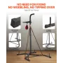 2 in 1 Punching Bag Stand, Steel Heavy Duty Workout Equipment, Adjustable Height Boxing Punching Bag and Speed Bag Stand, Freest