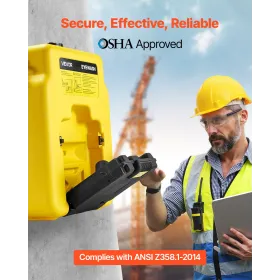 Portable Eye Wash Station 14-Gal OSHA-Approved Emergency Eyewash Station