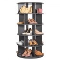 5-lags roterende sko racktårn 360â ° Spinning Shoe Display Carousel Black