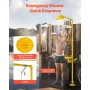 Emergency Shower Eye Wash Station, 870x400x2330 mm 304 Stainless Steel Eyewash and Shower Combination, OSHA-Approved First Aid E