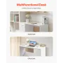 Small Desk with Drawer, Kids Desk for Bedroom, Wooden Simple Study Table for Drawing, Reading, Writing, Rectangle MDF Study Stor