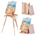 French Easel Hold Canvas to 34" Beechwood Foldable Sketchbox Easel Drawer