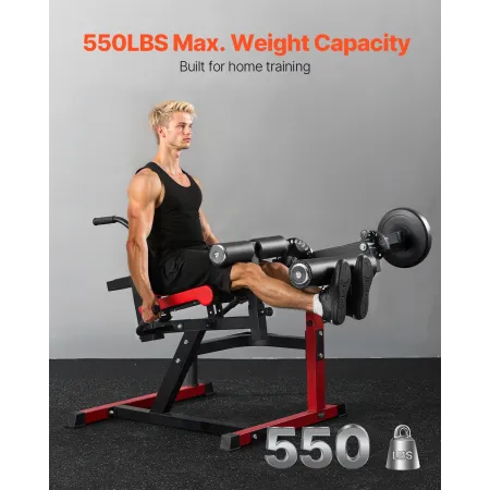 Leg Extension and Curl Machine, Seated Leg Rotary Extension for Thigh, Adjustable Lower Body Specialty Exercises Equipment, Heav
