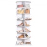 7-Tier Rotating Shoe Rack Tower 360Â°Spinning Shoe Display with Base Black