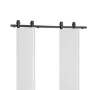Bi-Folding Sliding Barn Door Hardware Track Kit, 60" Top Mount Track Kit, Slide Smoothly & Quietly, Heavy Duty, Easy to Install,