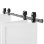 Bi-Folding Sliding Barn Door Hardware Track Kit, 60" Top Mount Track Kit, Slide Smoothly & Quietly, Heavy Duty, Easy to Install,