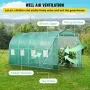 Walk-in tunnel drivhus, 15 x 7 x 7 ft bærbart plante varmt hus