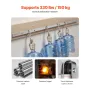 8FT Sliding Barn Door Hardware Kit, 330 LBS Weight Capacity, Compatible with 42 to 48 Inches Width & 1-3/8 to 1-3/4 Inches Thick