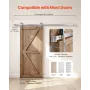 8FT Sliding Barn Door Hardware Kit, 330 LBS Weight Capacity, Compatible with 42 to 48 Inches Width & 1-3/8 to 1-3/4 Inches Thick