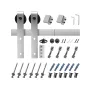 8FT Sliding Barn Door Hardware Kit, 330 LBS Weight Capacity, Compatible with 42 to 48 Inches Width & 1-3/8 to 1-3/4 Inches Thick