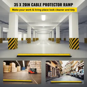 5 Channel Rubber Cable Protectors Extreme Cable Ramps 66000lbs Heavy Duty 5 Slots Protective Cable Wire Cord Ramp Driveway
