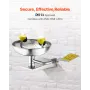 Emergency Eye Wash Station, Stainless Steel Wall-Mounted Eyewash Unit, First Aid Eye Wash Sink 410x330x240 mm, Ideal for Laborat