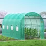 Walk-in tunnel drivhus, 15 x 7 x 7 ft bærbart plante varmt hus