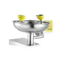 Emergency Eye Wash Station, Stainless Steel Wall-Mounted Eyewash Unit, First Aid Eye Wash Sink 410x330x240 mm, Ideal for Laborat