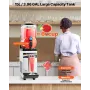 Commercial Frozen Drink Maker, 15L Single Tank Slushy Machine, 60 Cups Stainless Steel Margarita Smoothie Frozen Drink Machine, 