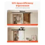 Bi-Folding Sliding Barn Door Hardware Track Kit, 36" Top Mount Track Kit, Slide Smoothly & Quietly, Heavy Duty, Easy to Install,