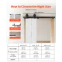 Bi-folding glidende stalddør hardware spor kit 36 ​​"til to 16"